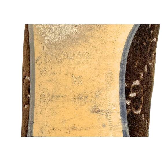 Gucci Loafers GG Logo Chocolate Brown Supreme Jordaan Gold Horsebit Shoes EU36 - Picture 9 of 11